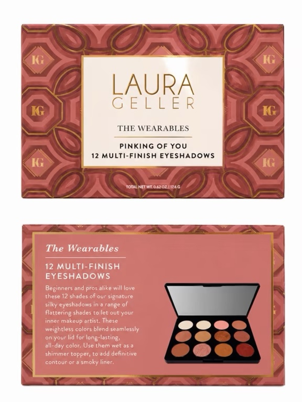 NWT Laura Geller The Wearables Pinking Of You 12 Multi-Finish Eyeshadow Palette